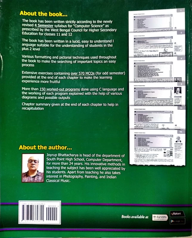 Rudiments of Computer Science for Class 11 (Semester 1) – 4th Edition By J. Bhattacharyya | 570+ MCQs | Academic Publishers - Image 2 by 